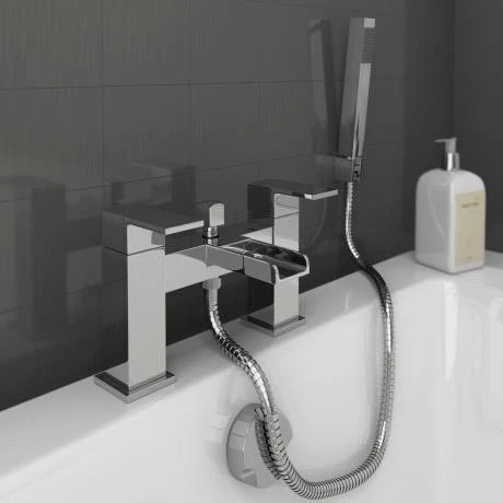 Monza Waterfall Bath Shower Mixer Taps + Shower Kit 4 Monza Waterfall Bath Shower Mixer Taps + Shower Kit - Image 2