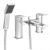 Venice Modern Geometric Bath Shower Mixer Tap + Shower Kit 2 Venice Modern Geometric Bath Shower Mixer Tap + Shower Kit -LuxTaps Store Prism Modern Bath Shower Mixer Tap p