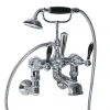 Imperial Radcliffe Chrome Wall Mounted Bath Shower Mixer with Black Levers -LuxTaps Store RADBSMWMBCP P1