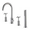 RAK Ella 4 Hole Deck Mounted Bath Shower Mixer + Kit - RAKELL3013 2 RAK Ella 4 Hole Deck Mounted Bath Shower Mixer + Kit - RAKELL3013 -LuxTaps Store RAKELL3013 P