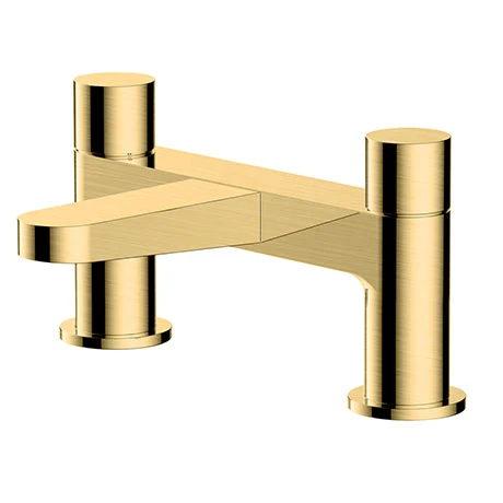 RAK - Petit Round Deck Bath Filler Brushed Gold - RAKPER3004G 3 RAK - Petit Round Deck Bath Filler Brushed Gold - RAKPER3004G