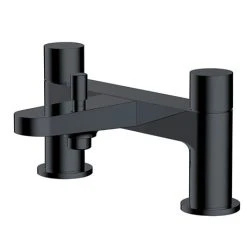 RAK - Petit Round Deck Bath Shower Mixer Matt Black - RAKPER3005B