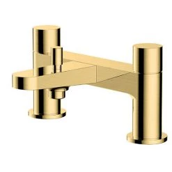 RAK - Petit Round Deck Bath Shower Mixer Brushed Gold - RAKPER3005G