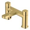 RAK - Petit Square Deck Bath Shower Mixer- Brushed Gold - RAKPES3005G