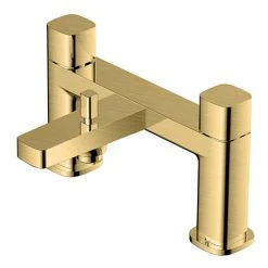 RAK - Petit Square Deck Bath Shower Mixer- Brushed Gold - RAKPES3005G