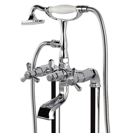 RAK Washington Art Deco Freestanding Bath Shower Mixer + Kit - RAKWTN3014 4 RAK Washington Art Deco Freestanding Bath Shower Mixer + Kit - RAKWTN3014 - Image 2