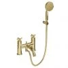 Burlington Riviera Art Deco Gold Bath Shower Mixer with Shower Kit 1 Burlington Riviera Art Deco Gold Bath Shower Mixer with Shower Kit -LuxTaps Store RIV4 GOLD P