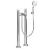 Burlington Riviera Art Deco Chrome Freestanding Bath Shower Mixer with Kit 2 Burlington Riviera Art Deco Chrome Freestanding Bath Shower Mixer with Kit -LuxTaps Store RIV415 CHR P