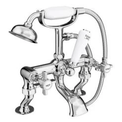 Regent Traditional 3/4" Cranked Bath Shower Mixer - Chrome