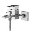 Nuie Sanford Chrome Wall Mounted Bath Shower Mixer + Shower Kit - SAN316 -LuxTaps Store SAN316 P