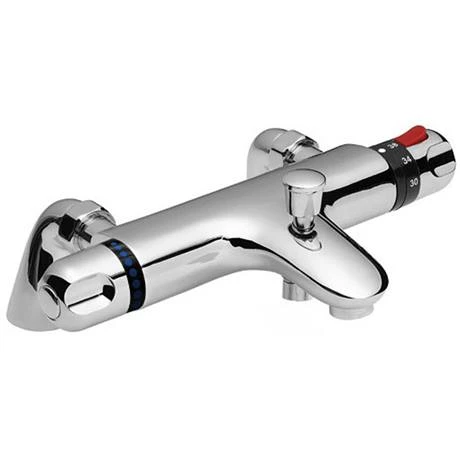 Modern Thermostatic Bath Shower Mixer Tap + Slider Shower Rail Kit 4 Modern Thermostatic Bath Shower Mixer Tap + Slider Shower Rail Kit - Image 2