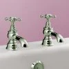 Silverdale Victorian Bath Pillar Taps Nickel -LuxTaps Store Silverdale Victorian Bath Pillar Taps Nickel p