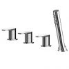 Asquiths Solitude Deck Mounted Bath Shower Mixer (4TH) No Spout - TAB5125 -LuxTaps Store TAB5125 p