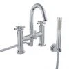 Hudson Reed - Tec Crosshead Bath Shower Mixer with shower kit & wall bracket - TEX354 1 Hudson Reed - Tec Crosshead Bath Shower Mixer with shower kit & wall bracket - TEX354 -LuxTaps Store TEX354 P