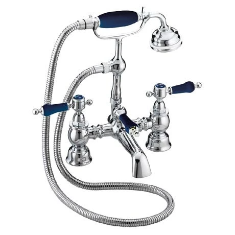 Heritage Glastonbury Midnight Blue Bath Shower Mixer - TGRBL02 3 Heritage Glastonbury Midnight Blue Bath Shower Mixer - TGRBL02