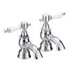 Heritage - Glastonbury Bath Pillar Taps - Chrome - TGRC01 2 Heritage - Glastonbury Bath Pillar Taps - Chrome - TGRC01 -LuxTaps Store TGRC01 P