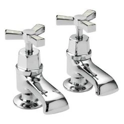 Heritage Gracechurch Mother of Pearl Bath Pillar Taps - TGRDMOP01