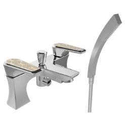 Heritage Lymington Lace Gold Bath Shower Mixer - TLYCG02