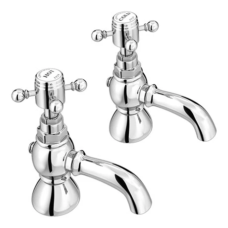 Chatsworth 1928 Traditional Crosshead Pillar Bath Taps 3 Chatsworth 1928 Traditional Crosshead Pillar Bath Taps