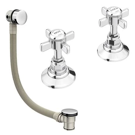Chatsworth Traditional Deck Bath Side Valves with Freeflow Bath Filler 4 Chatsworth Traditional Deck Bath Side Valves with Freeflow Bath Filler - Image 2