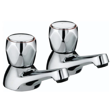 Bristan - Club Bath Taps - Chrome with Metal Heads - VAC-3/4-C-MT 3 Bristan - Club Bath Taps - Chrome with Metal Heads - VAC-3/4-C-MT