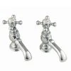 Silverdale Victorian Bath Pillar Taps Chrome -LuxTaps Store VCTBT2THCHR m