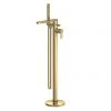 Venice Giro Brushed Brass Freestanding Bath Shower Mixer -LuxTaps Store VEN128R P