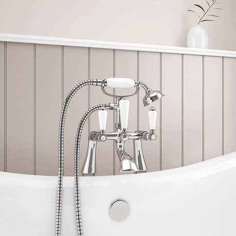Lancaster Traditional Bath Shower Mixer Tap + Shower Kit 5 Lancaster Traditional Bath Shower Mixer Tap + Shower Kit - Image 3