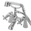 Tre Mercati Victoria Pillar Bath Shower Mixer with Kit - Chrome -LuxTaps Store VICT5 P