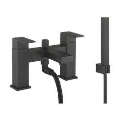 Crosswater Verge Bath Shower Mixer with Shower Kit Matt Black - VR422DM