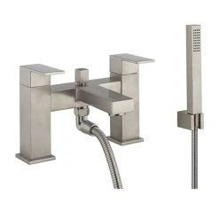Crosswater Verge Bath Shower Mixer with Shower Kit Stainless Steel Effect - VR422DV