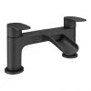 Valencia Matt Black Waterfall Bath Filler -LuxTaps Store VWFT2BLK n p
