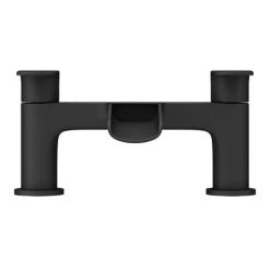 Valencia Matt Black Waterfall Bath Filler -LuxTaps Store VWFT2BLK d2 460