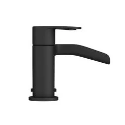 Valencia Matt Black Waterfall Bath Filler -LuxTaps Store VWFT2BLK d3 460
