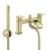 Valencia Brushed Brass Waterfall Bath Shower Mixer incl. Shower Kit -LuxTaps Store VWFT3BB P1