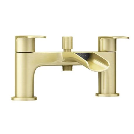 Valencia Brushed Brass Waterfall Bath Shower Mixer incl. Shower Kit 6 Valencia Brushed Brass Waterfall Bath Shower Mixer incl. Shower Kit - Image 4
