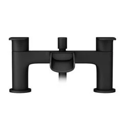 Valencia Matt Black Waterfall Bath Shower Mixer incl. Shower Kit -LuxTaps Store VWFT3BLK d2 460