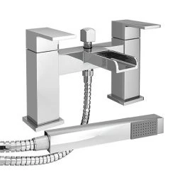 Monza Waterfall Bath Shower Mixer Taps + Shower Kit