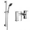 Monza Waterfall Bath Shower Mixer with Slider Rail Kit - Chrome