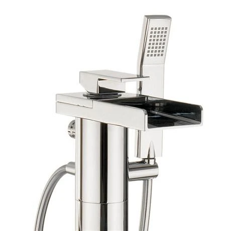 Crosswater - Water Square Floor Mounted Freestanding Bath Shower Mixer - WS415FC 4 Crosswater - Water Square Floor Mounted Freestanding Bath Shower Mixer - WS415FC - Image 2