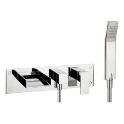 Crosswater - Water Square Wall Mounted 3 Hole Bath Shower Mixer - WS432WC