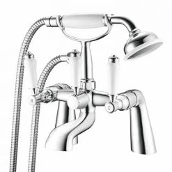 Nuie Bloomsbury Bath Shower Mixer with Extended Leg Set - Chrome 7 Nuie Bloomsbury Bath Shower Mixer with Extended Leg Set - Chrome -LuxTaps Store XM314 DA314 d1 460