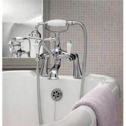 Nuie Traditional Bloomsbury Bath Shower Mixer & Shower Kit - Chrome - XM314 5 Nuie Traditional Bloomsbury Bath Shower Mixer & Shower Kit - Chrome - XM314 -LuxTaps Store xm314 11 375