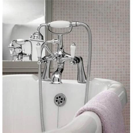 Nuie Traditional Bloomsbury Bath Shower Mixer & Shower Kit - Chrome - XM314 4 Nuie Traditional Bloomsbury Bath Shower Mixer & Shower Kit - Chrome - XM314 - Image 2